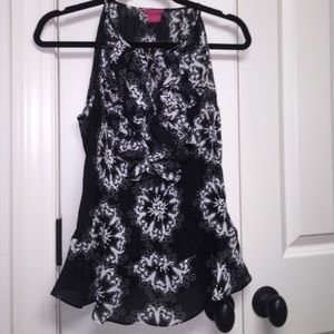 Black Flowy floral top