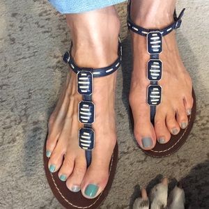 Navy sandals