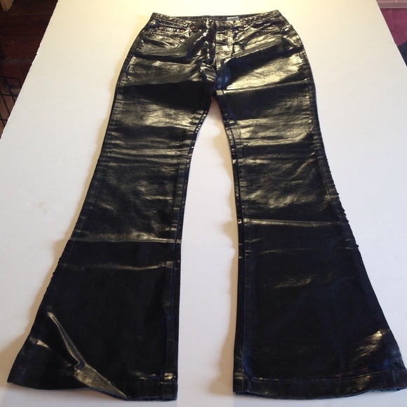 HOLLYWOOD JEANS VINYL PAINT JEANS FLARE 27 (12/30)