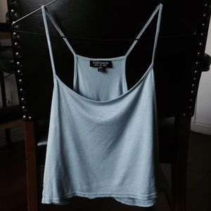 Topshop Pale Blue Cropped Cami