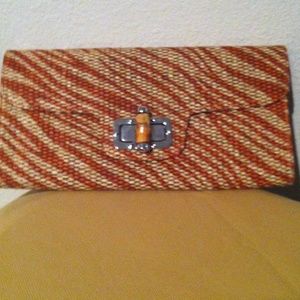 Orange & Tan Clutch