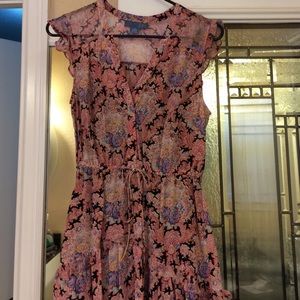Anthropologie pink floral dress