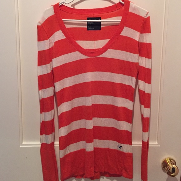 Orange and white striped shirt - Picture 1 of 1