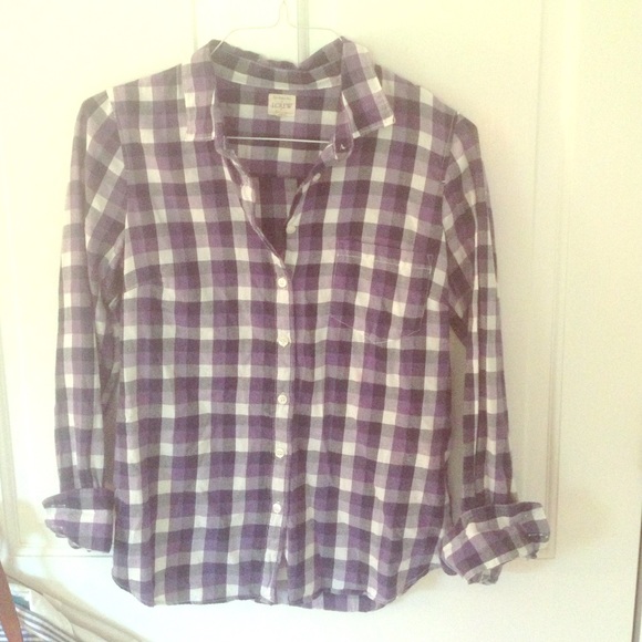 J. Crew plaid shirt, 100% cotton, button down