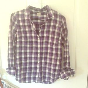 J. Crew plaid shirt, 100% cotton, button down