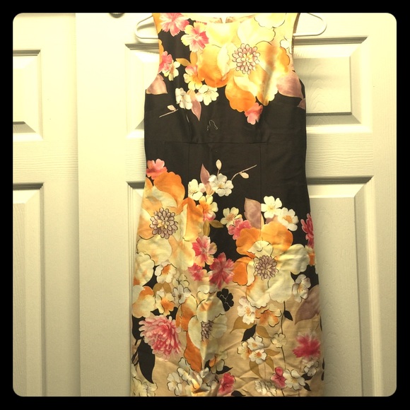 David Meister Floral Sheath Dress