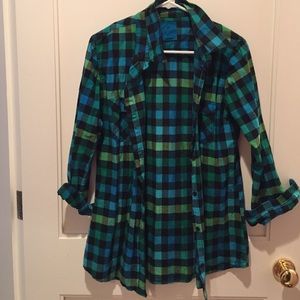 Blue, Green and Black flannel