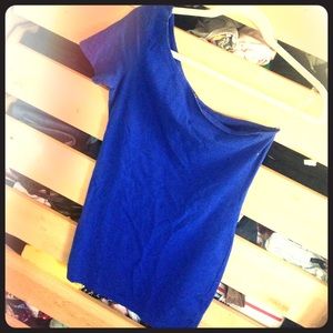Blue one shoulder t-shirt Forever 21 dress
