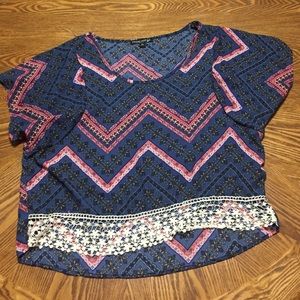 🍁NOVEMBER SALE🍁 Blue Crochet Shirt