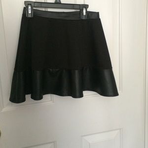 Faux leather skirt