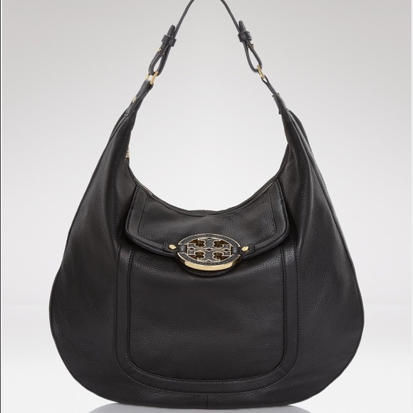 Tory burch Amanda large leather black authentic