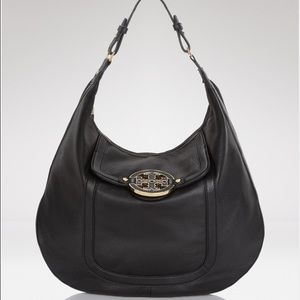 Tory burch Amanda large leather black authentic