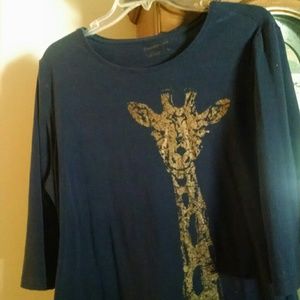 Foil giraffe tee