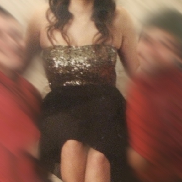 Black and gold dress