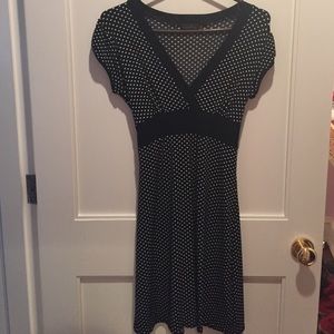 Black with White polka dot dress