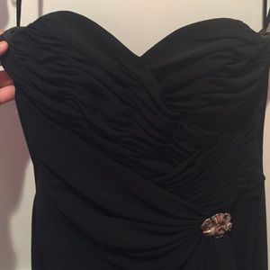 Black strapless prom dress