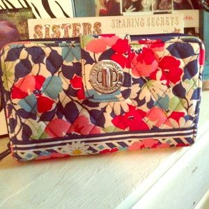 Vera Bradley Turn Lock Wallet in Summer Cottage