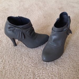 Grey ankle booties