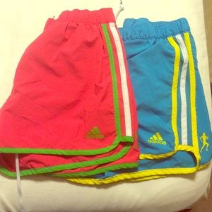 Adidas shorts 2 pair, size small