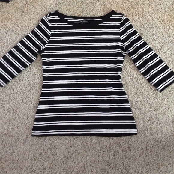 Black and White Striped Tee