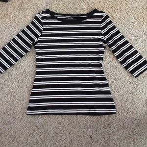 Black and White Striped Tee