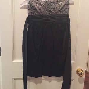 short black and snake skin print dress