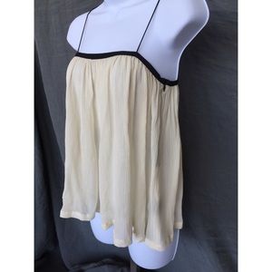 Maison Olga Ecru Silk Crepe Top