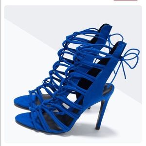 Zara blue heels