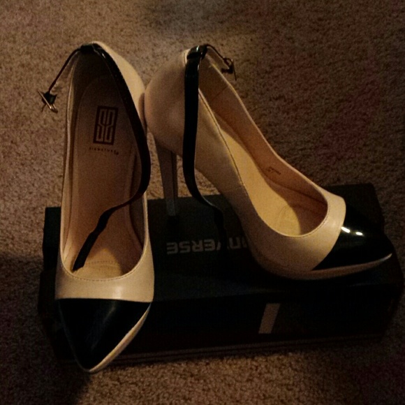 Nude  and black heels