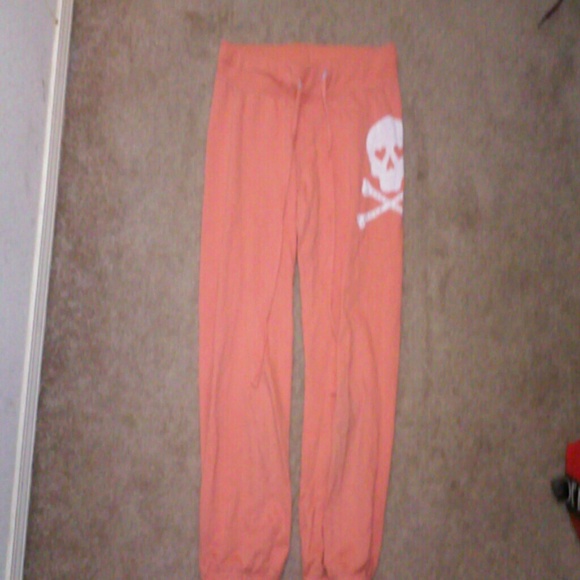 Orange skull sweatpants