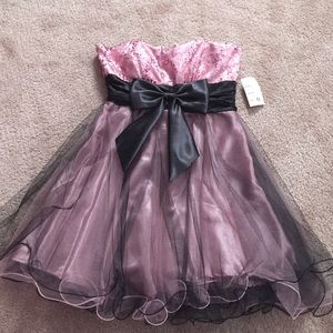 Pink/Black  homecoming dress