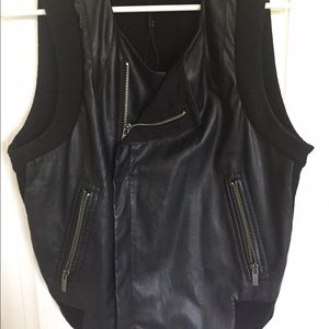 BCBG Max Azria leather vest size M medium