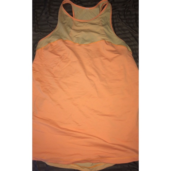 lululemon running shirt in tangerine