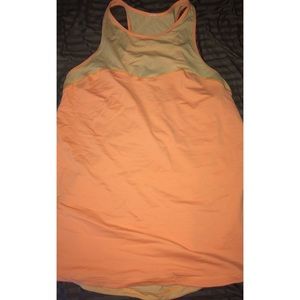 lululemon running shirt in tangerine