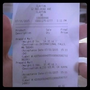 Shipping Proof for @luluandolive and @kyleeann1820