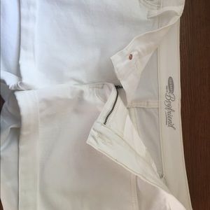 Old Navy boyfriend white jean shorts size 12 NWOT
