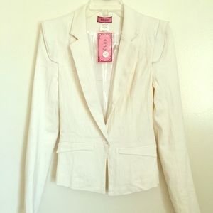 OFF White Blazer Puffed Sleeves