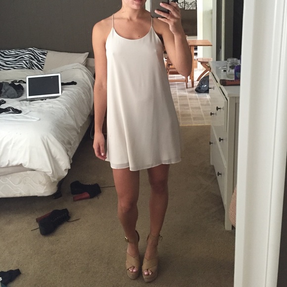 Dresses & Skirts - Cream dress & Tan booties