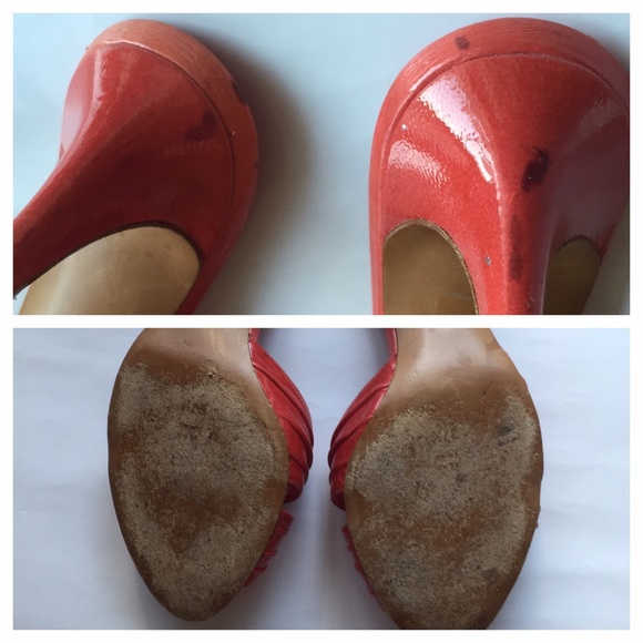 HP [moschino cheap & chic] red vintage mules - Picture 4 of 4