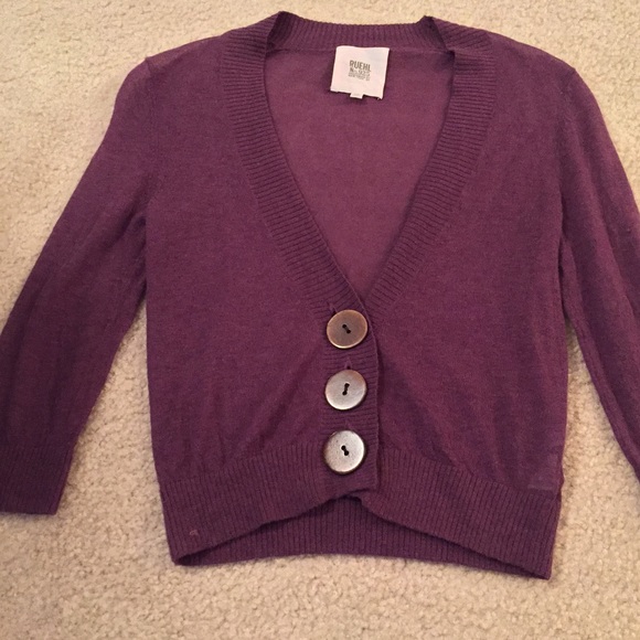 Purple cropped sweater