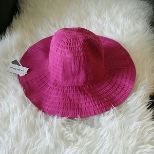 Hot pink summer beach hat