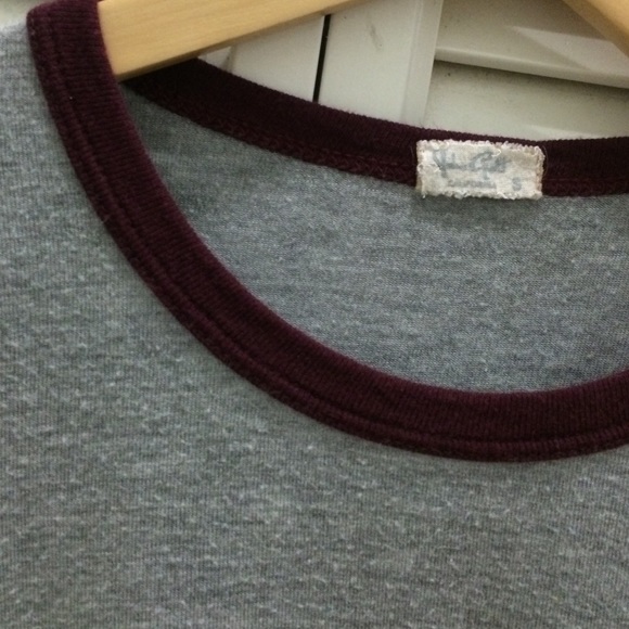 🚫SOLD!! Brandy grey and burgundy soft tee