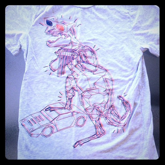 Guys H&M 3D Dinosaur Tee