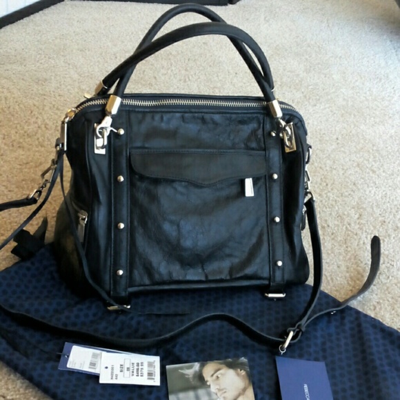 REBECCA Minkoff cupid satchel color in midnight