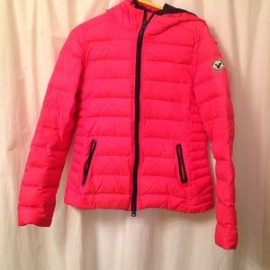 American eagle neon orange coat