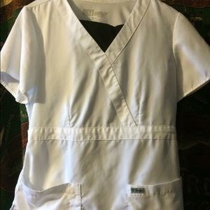 Greys Anatomy White Scrub Top