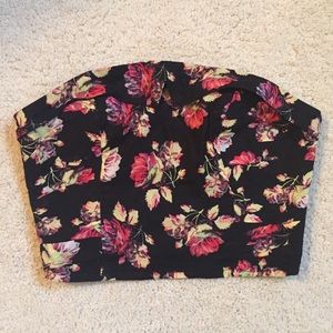 urban outfitters floral cropped top