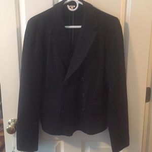 Black Blazer Peacoat Jacket
