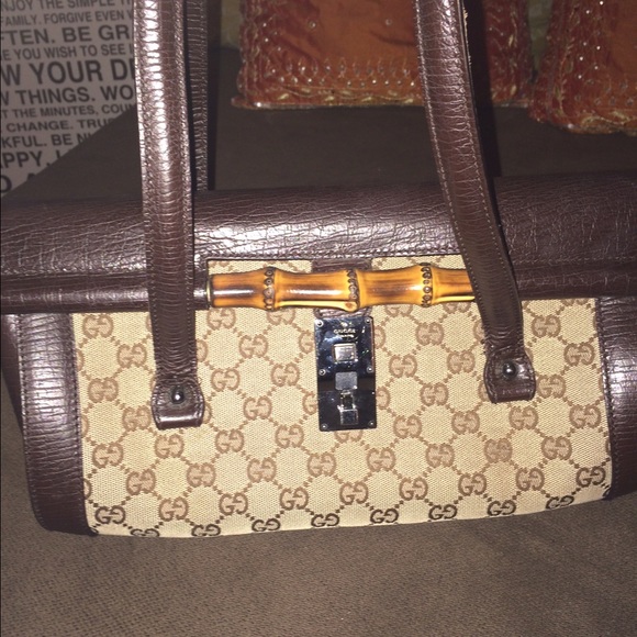GUCCI bamboo satchel purse- a rare find