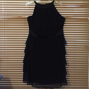 Black dress with a ruffles